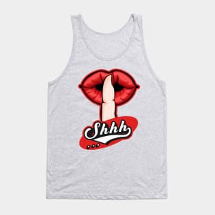 Shhhh silent hand design Tank Top